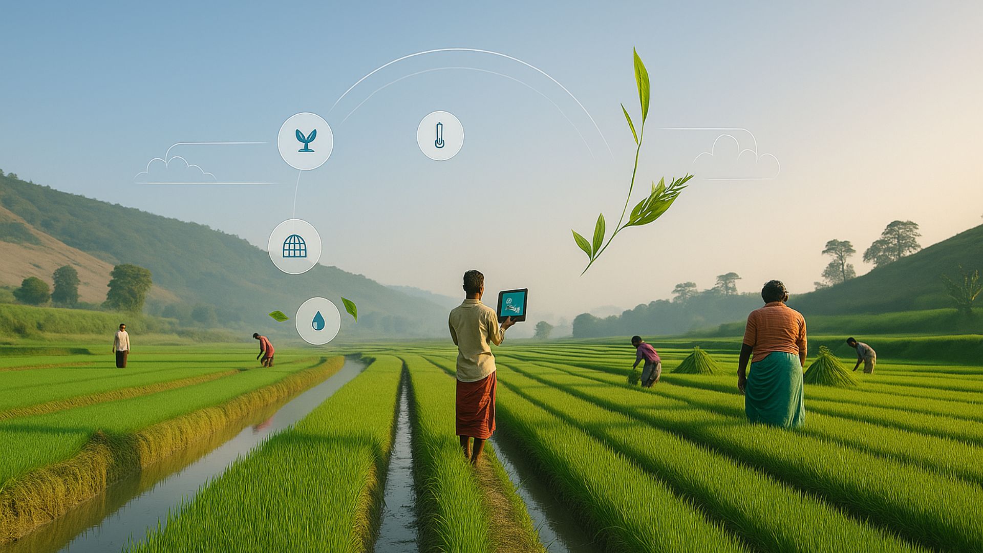 An agricultural field background